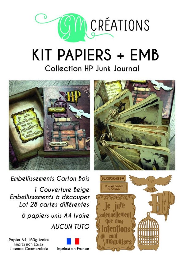Kit Papiers + Emb - Thème Magicien