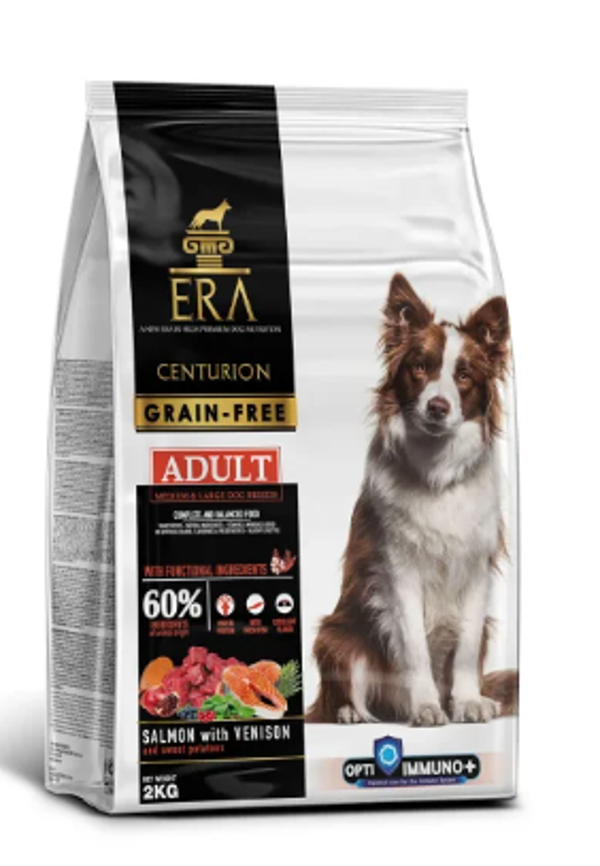 ERA CENTURON GRAIN FREE DE SALMON Y VENADO - RAZA MEDIANA Y GRANDE