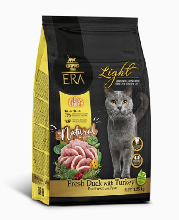 ERA GRAIN FREE LIGHT DE PATO Y PAVO - GATOS ADULTOS