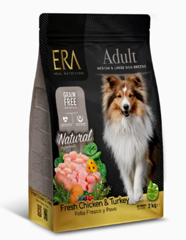 ERA GRAIN FREE POLLO Y PAVO - RAZA MEDIANA Y GRANDE ADULT