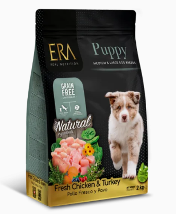 ERA GRAIN FREE POLLO Y PAVO - RAZA MEDIANA Y GRANDE PUPPY