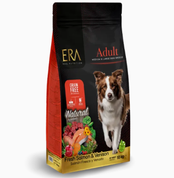 ERA GRAIN FREE SALMON Y VENADO - RAZA MEDIANA Y GRANDE