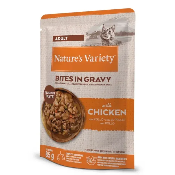 Nature's Variety Bites en salsa con pollo