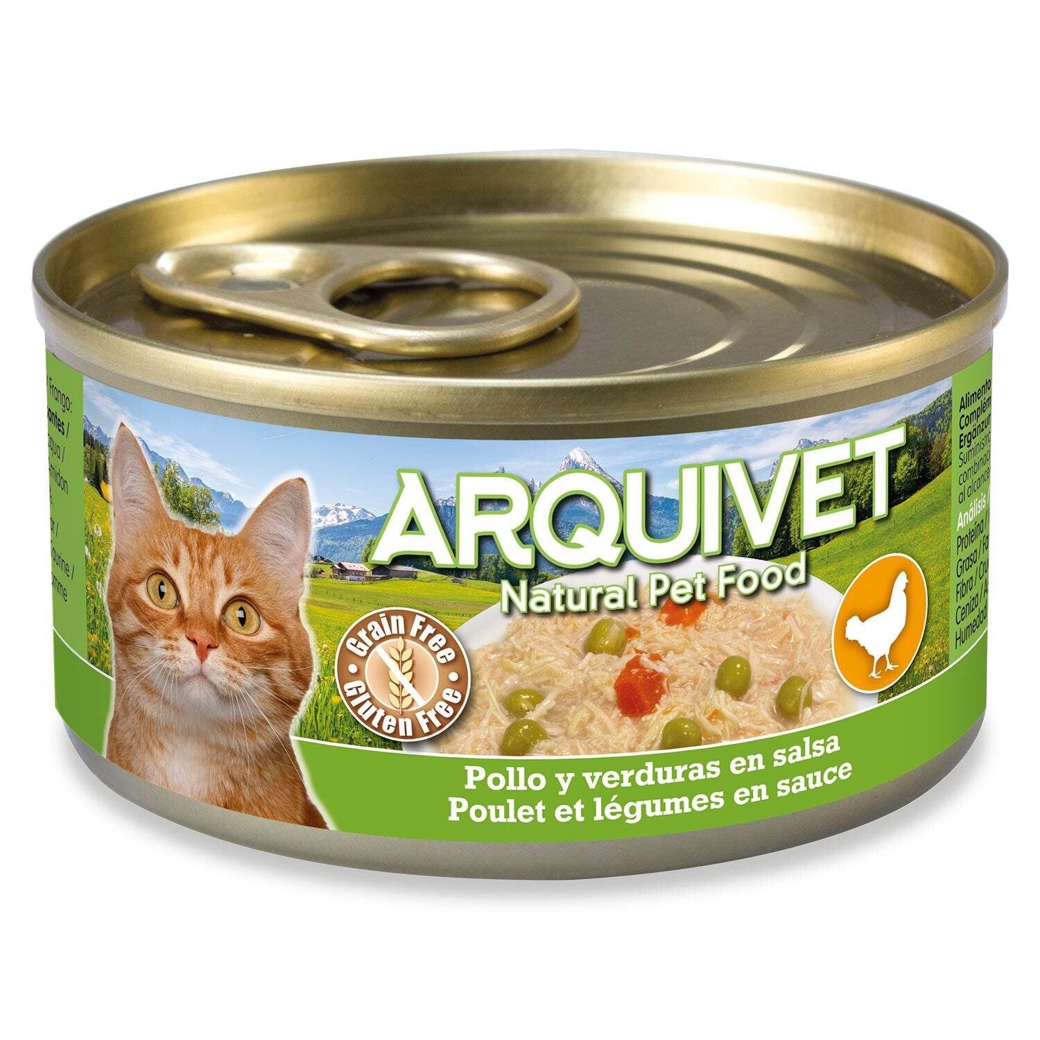 Pollo y verduras en salsa - Mini Filetes de atún para gato