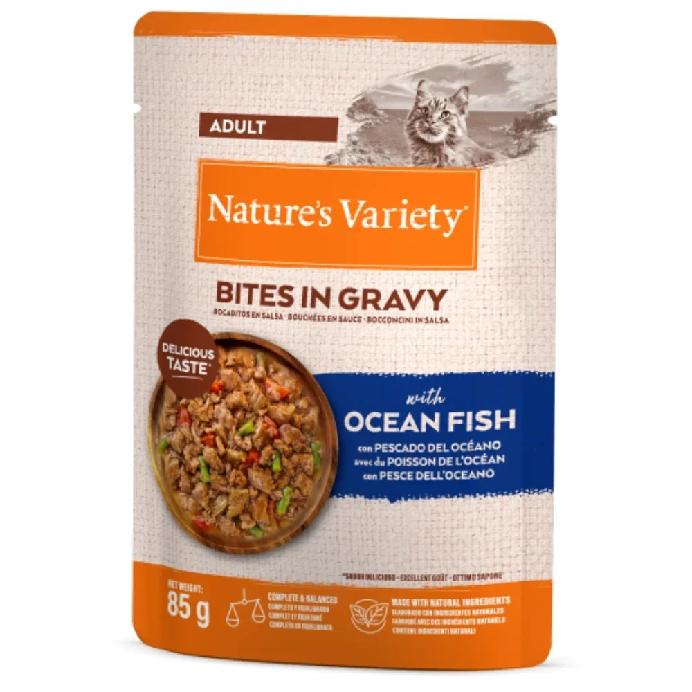 Nature's Variety Bites Ocean Fish 85gr Snack para Gatos