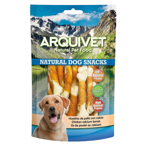 ARQUIVET HUESITOS NATURAL DOG SNACKS – POLLO CON CALCIO