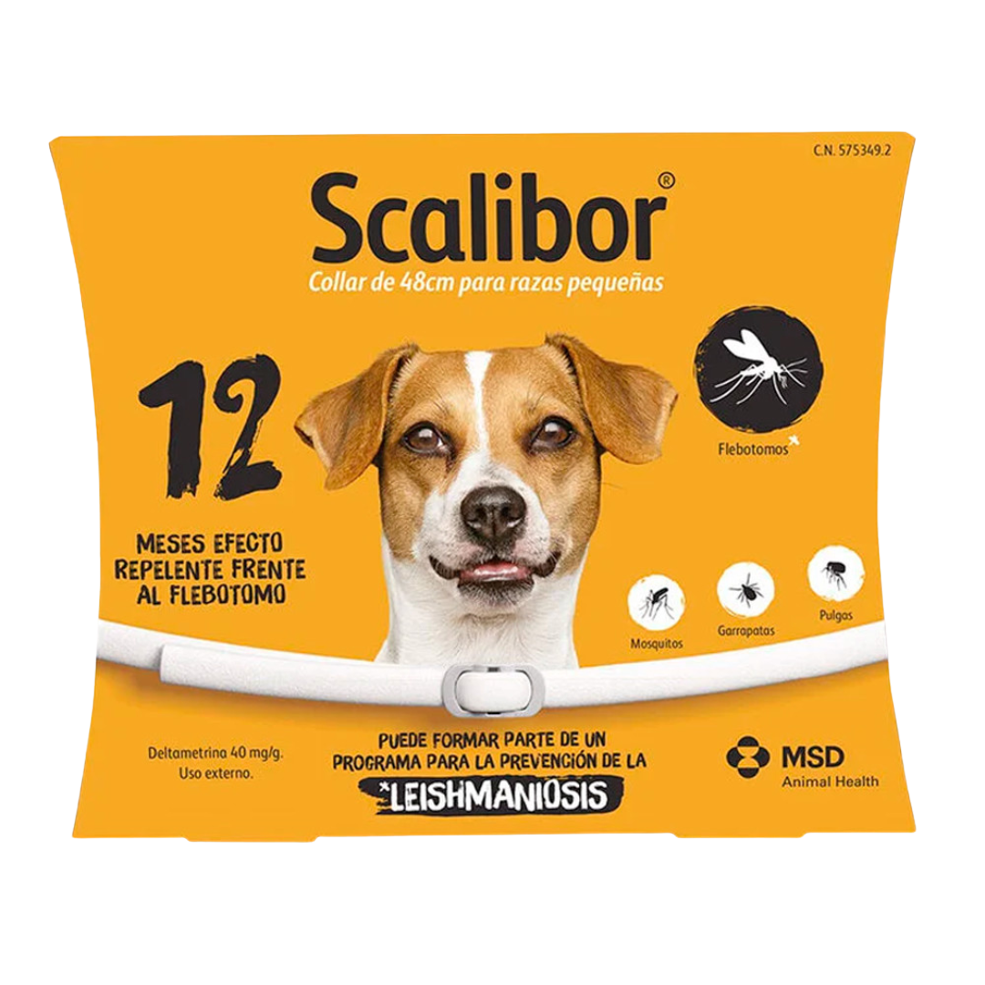 SCALIBOR COLLAR ANTIPARASITARIO 48 CM PERRO PEQUEÑO