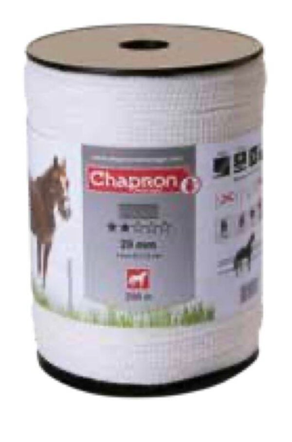 Ruban de clôture standard 20mm 200m blanc