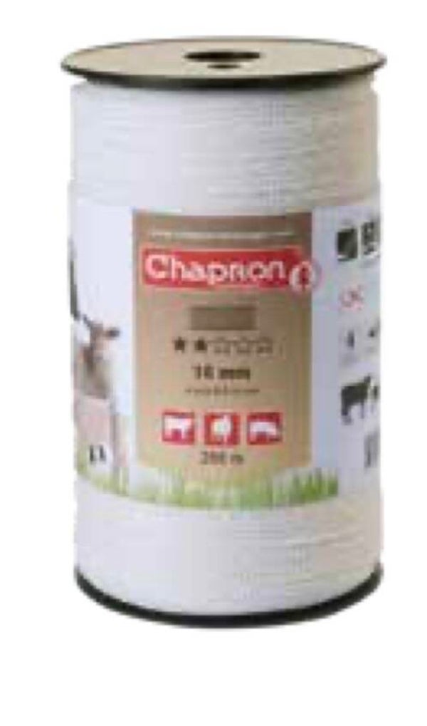 Ruban de clôture standard 10mm 200m blanc