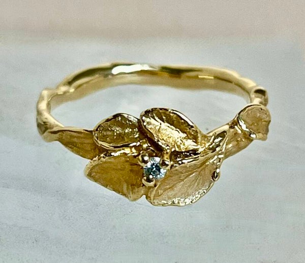 Ring ‘Windspiel’ rosé goud Ehinger Schwarz