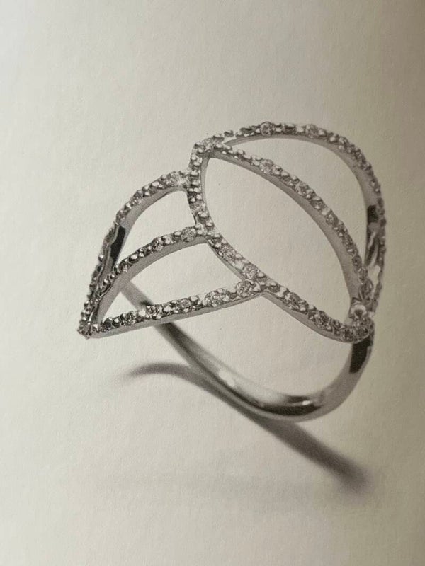 ‘LUX’ ring Ehinger Schwarz in witgoud