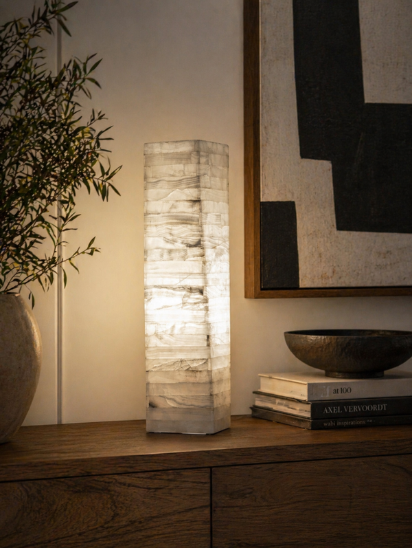 Lampe onyx blanc