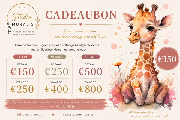 Cadeaubon €150 - Waarde €250