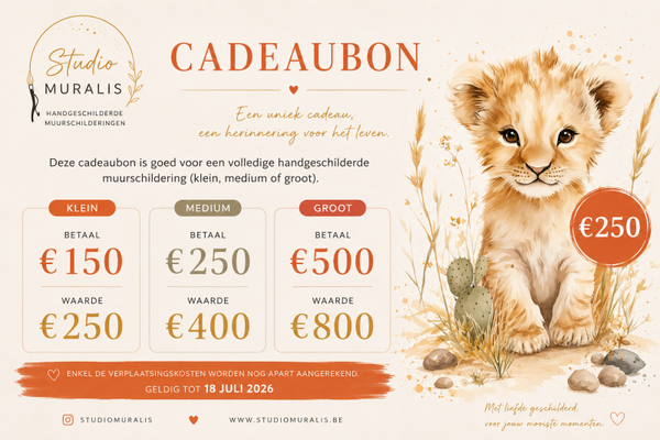 Cadeaubon €250 - Waarde €400