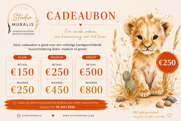 Cadeaubon €250 - Waarde €450
