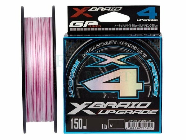 YGK X-Braid Upgrade x4 150m white/pink