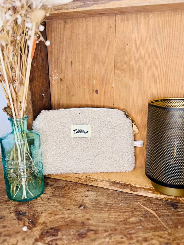 Trousse moumoute beige - Madame Connasse