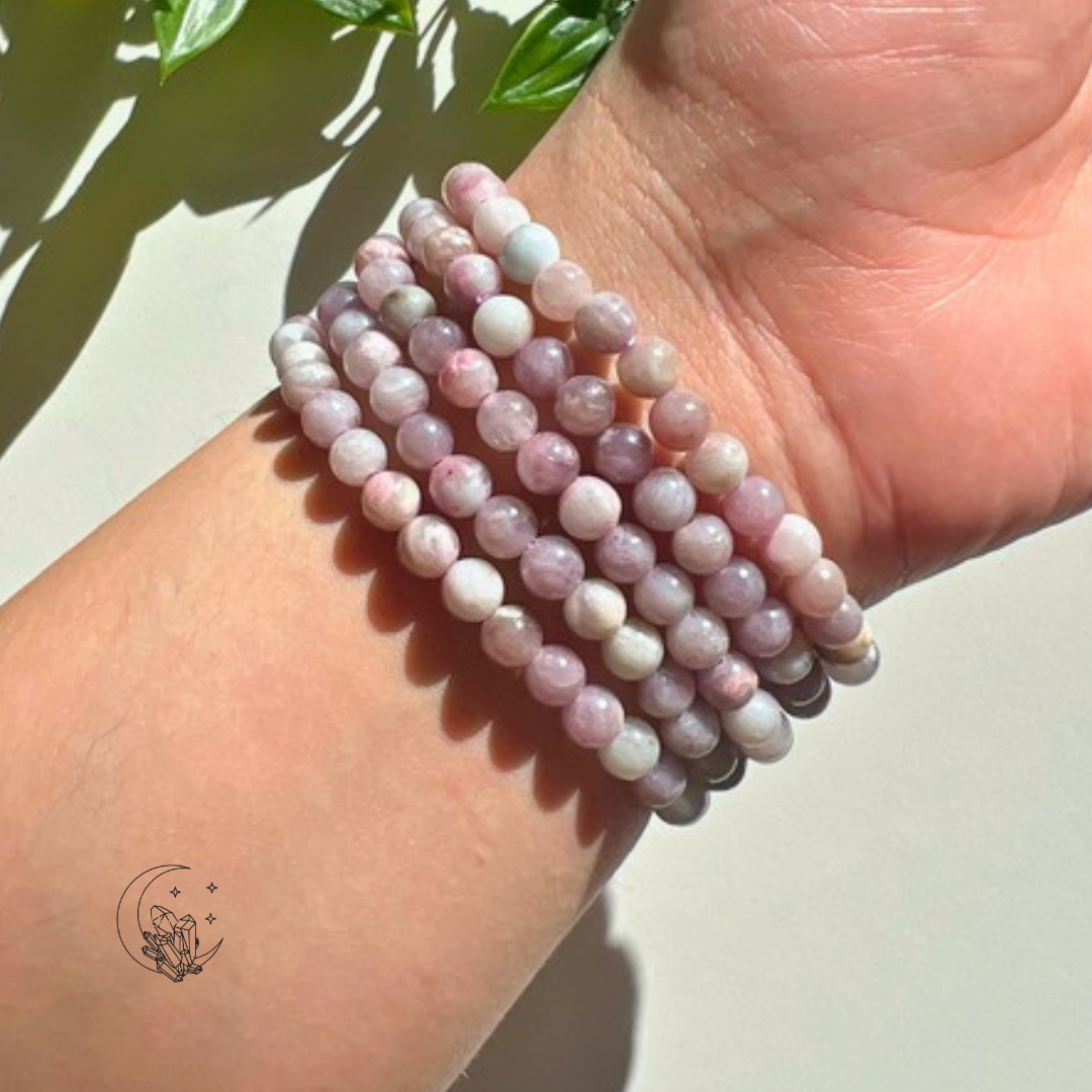 Bracelet en perles de Tourmaline Rose Claire A+ – 6mm