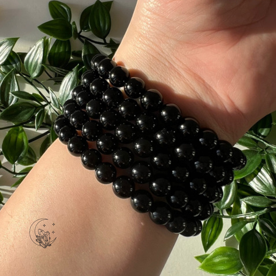 Bracelet Onyx noir 8 mm