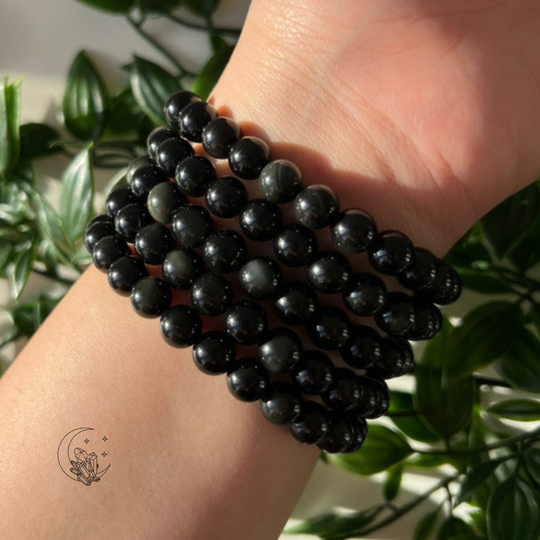 Bracelet Obsdienne oeil céleste Femme / Homme