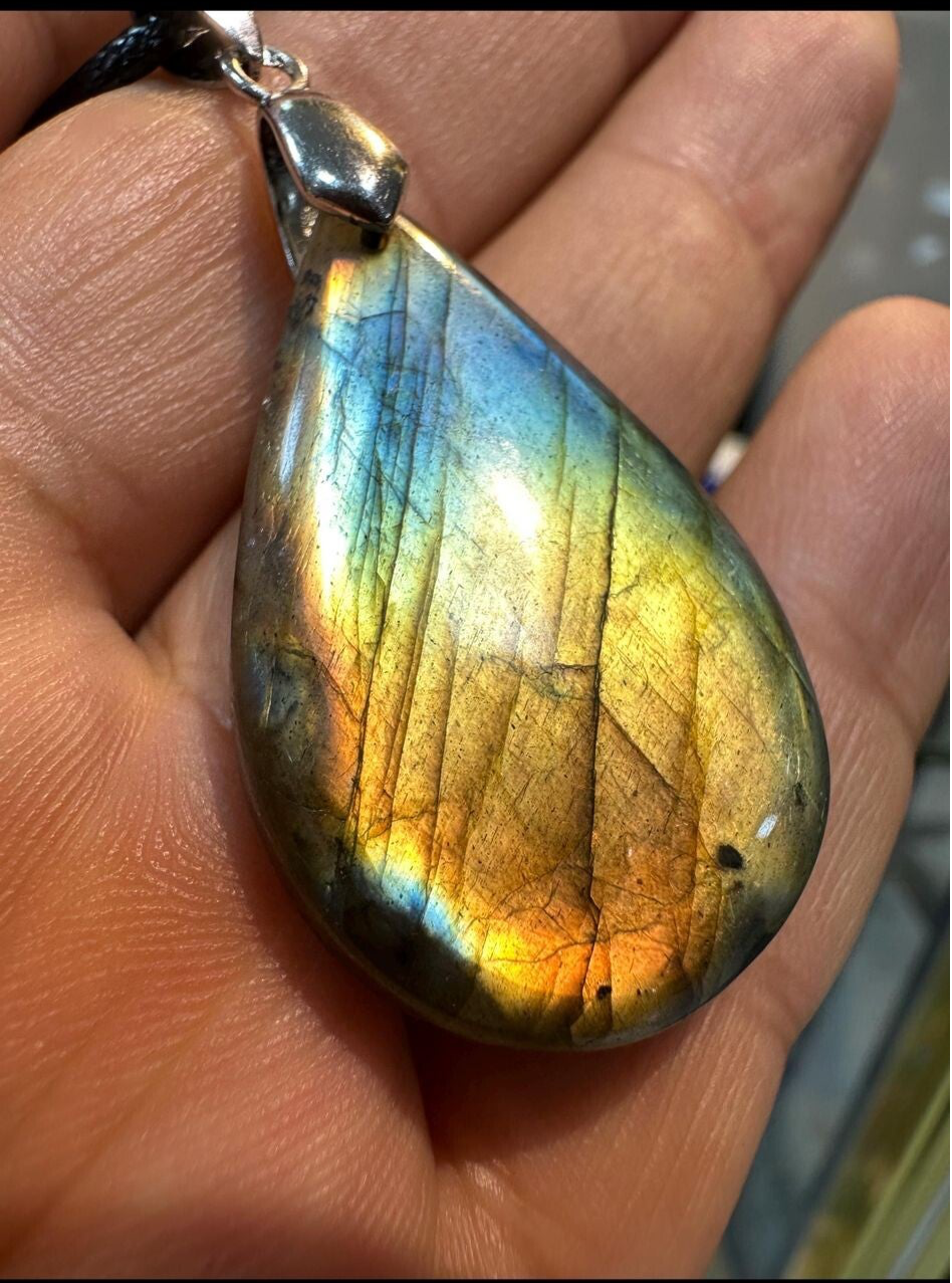 Pendentif labradorite pour homme