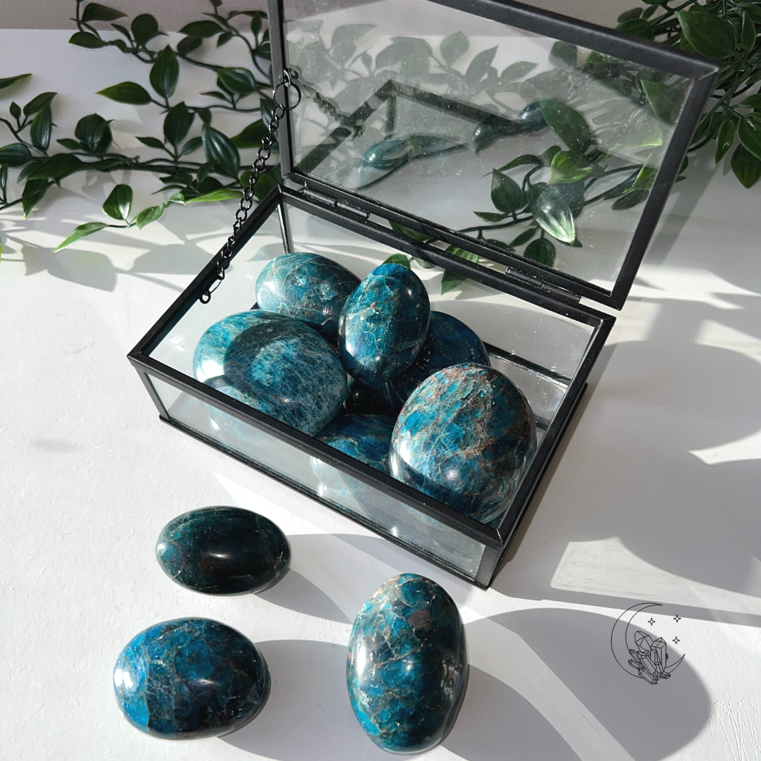 Galets apatite bleue Madagascar