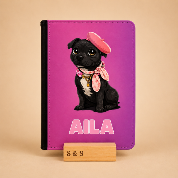 Paspoorthoesje voor hond of kat gepersonaliseerd met naam