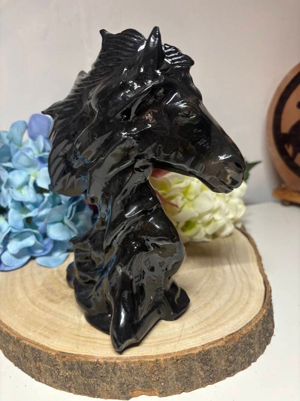 Zwarte Chinees jade paard