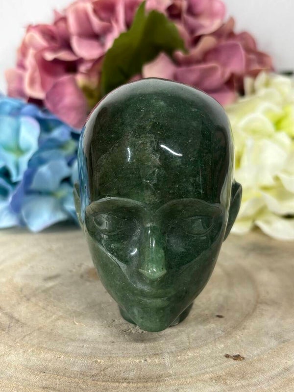 Groene aventurijn skull