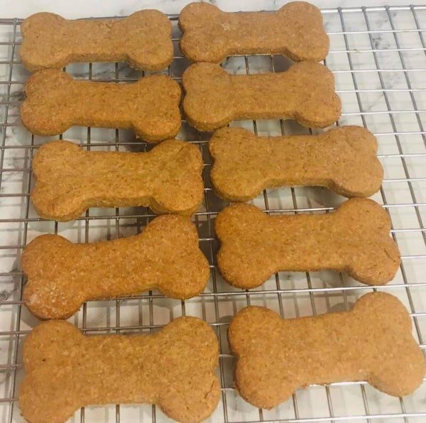 Peanut butter dog biscuits