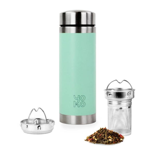 geïsoleerde theepotten 350 ml mintgroen