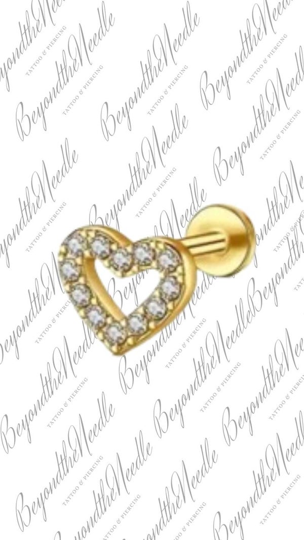 Stud Piercing << Chirurgisch Staal Gold Color