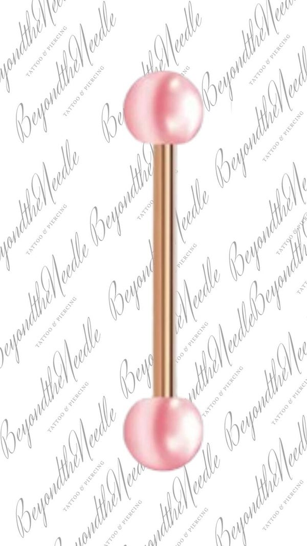Tongpiercing << Chirurgisch Staal Rosé Gold