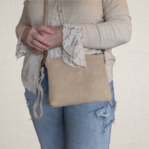 Suede tas Luna