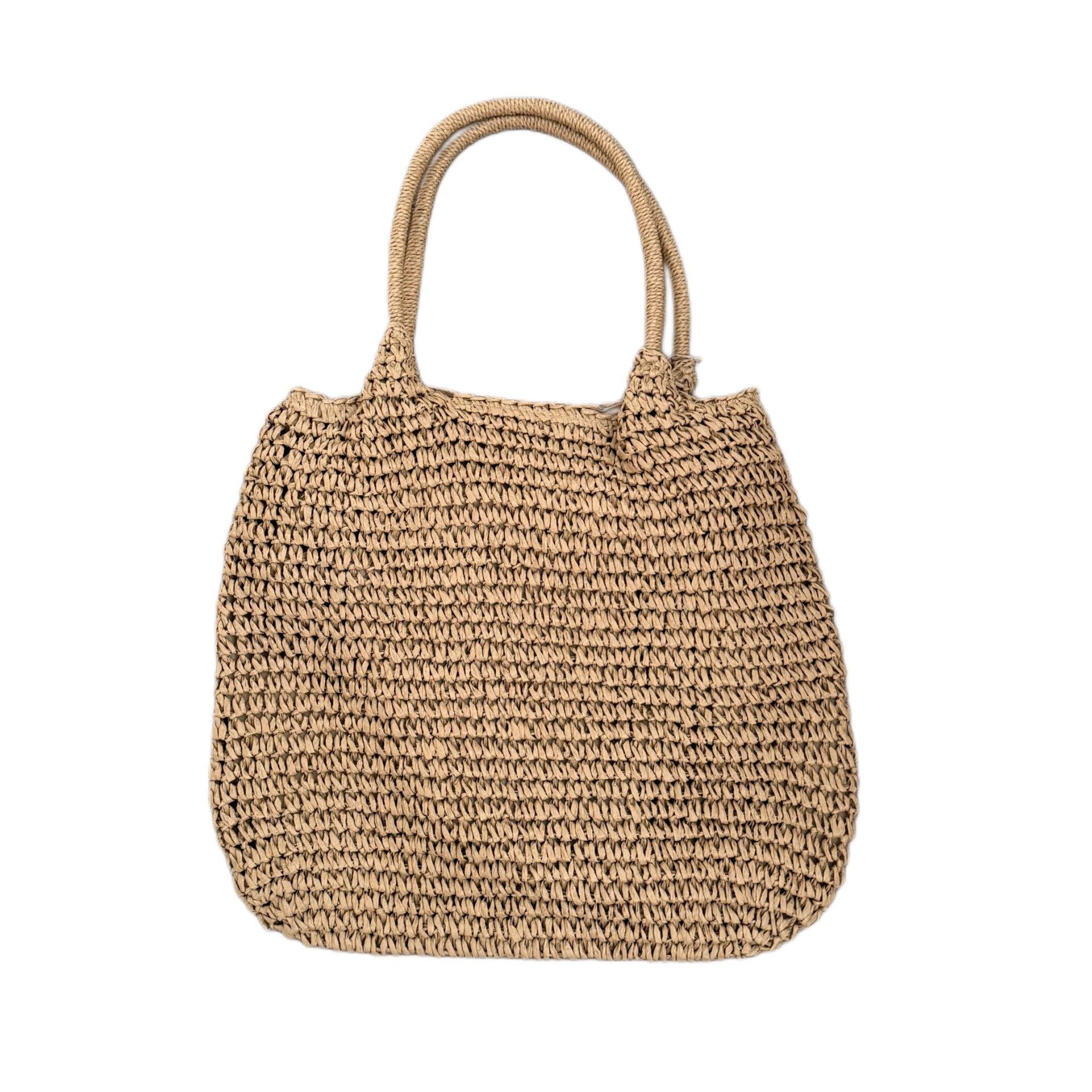 Raffia tas Anne donker