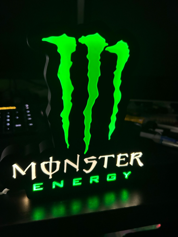 Pantalla luz logo Monster