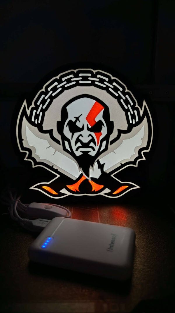 Pantalla luz GoW Kratos