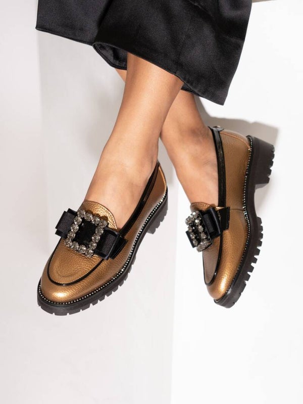 Golden Platform Mocassim Raquel 79 MLV SHOES