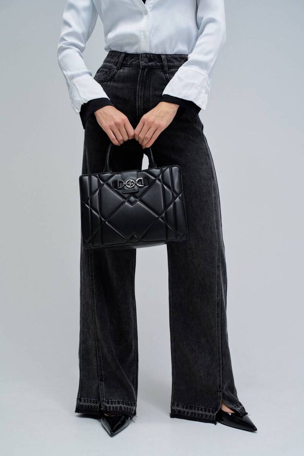 PADDED TOTE BAG LEATHER EFFECT 21010088000 SALSA JEANS
