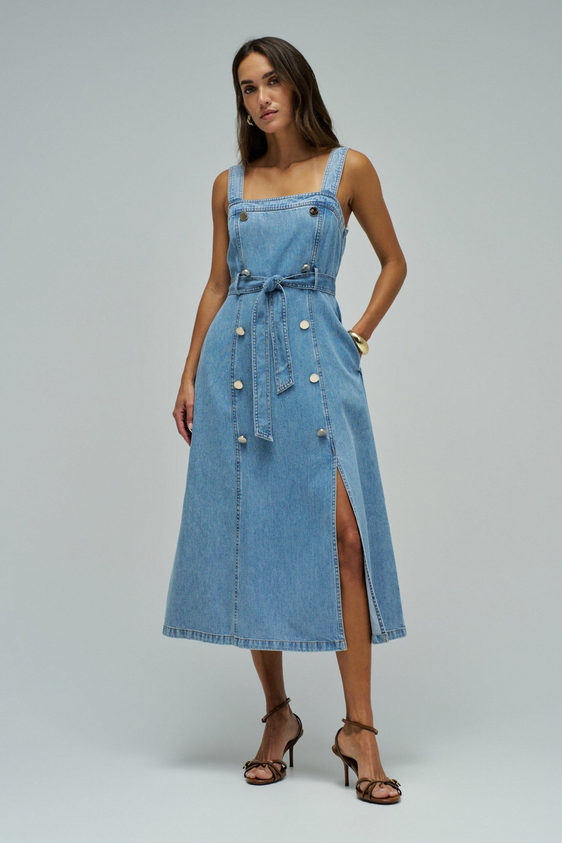 MIDI DRESS IN LIGHTDENIM 21010868 SALSA JEANS