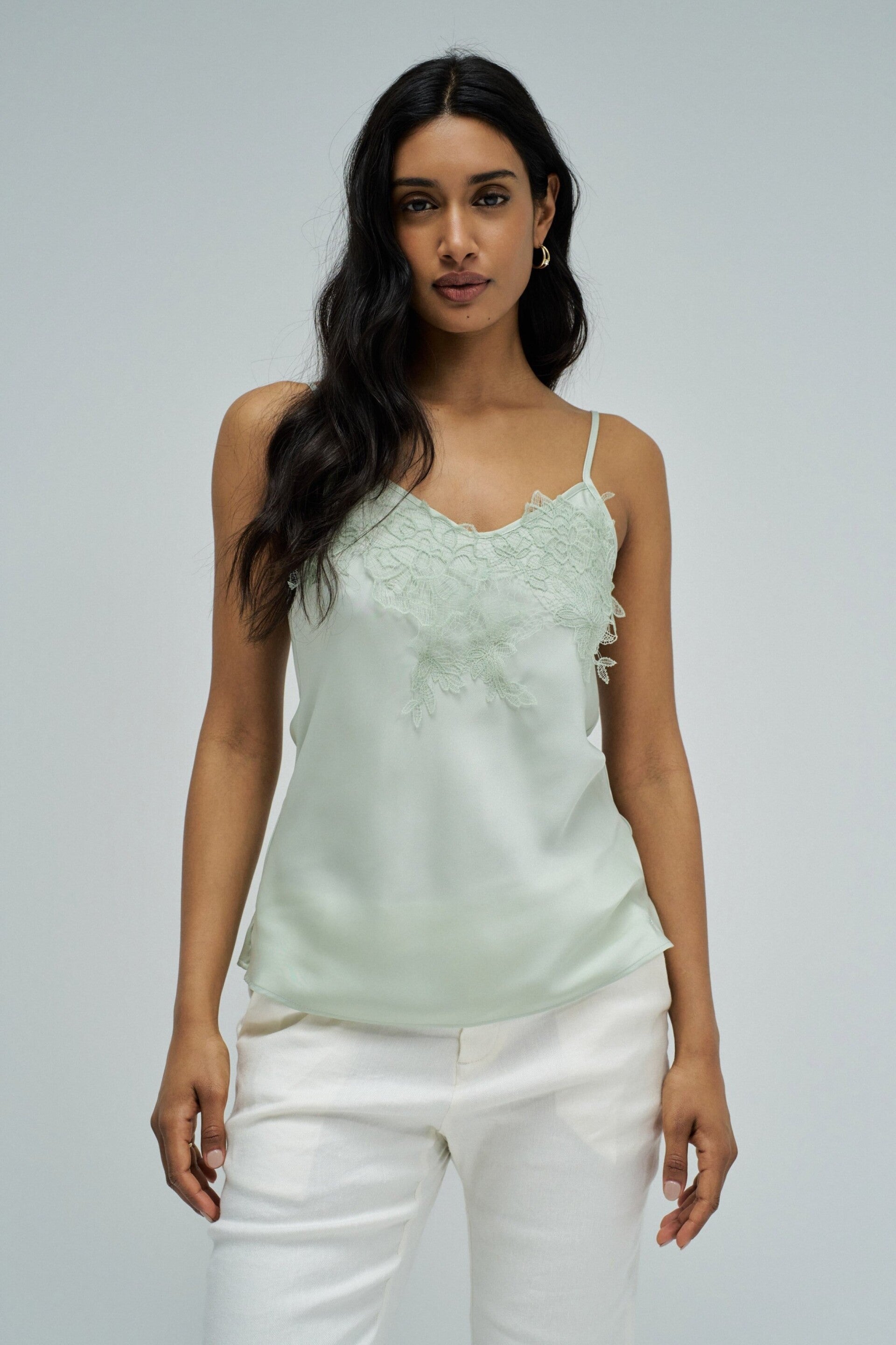 SATIN TOP WITH LACE 21010730510 SALSA JEANS