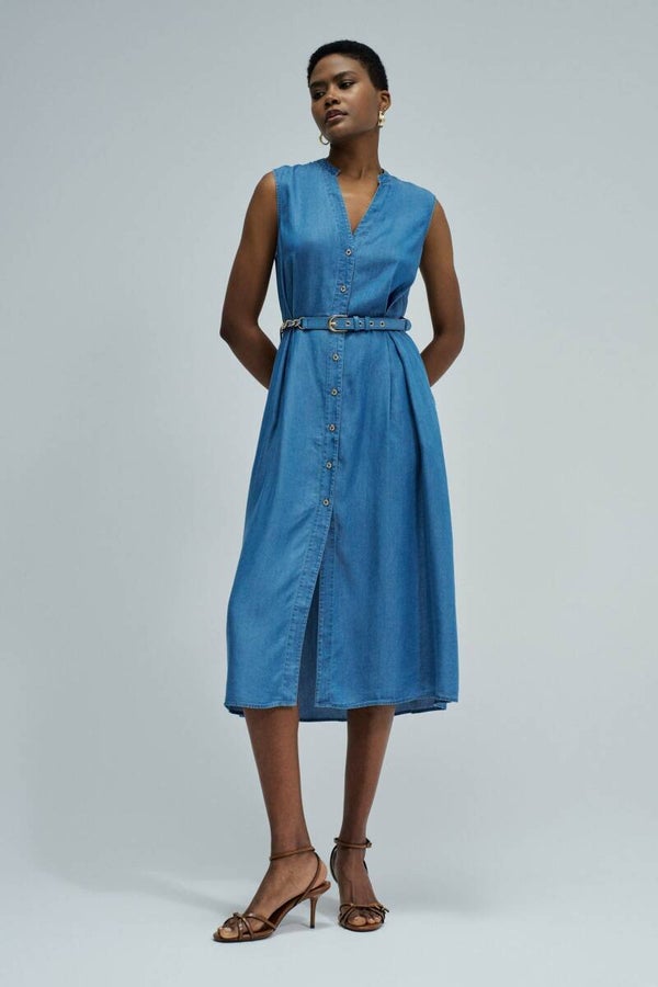 MIDI DRESS IN LIGHTDENIM 21012130852 SALSA JEANS