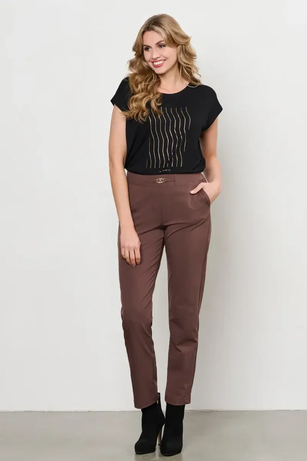 Travel Broek Pola Chocolate PA383 &CO WOMAN
