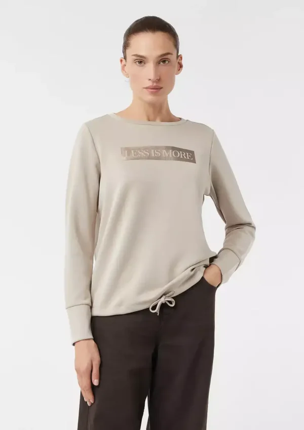 Soft sweatshirt with artwork and lacing COMMA 2171094