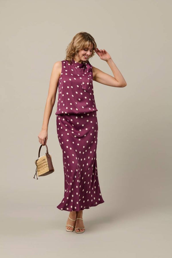 Bloes AMELIA DOT plum multi &Co woman
