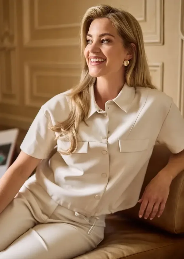 Geneve Drawstring Blouse - Vanilla White FREEBIRD