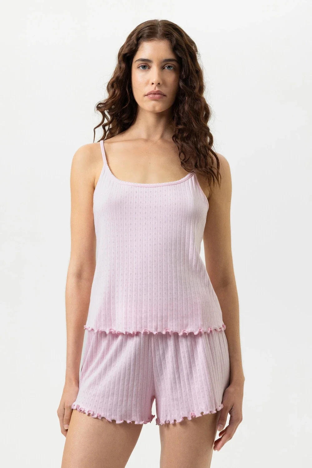 Spaghettitop Serie Pointelle Dreams Kleur Soft Pink MEY