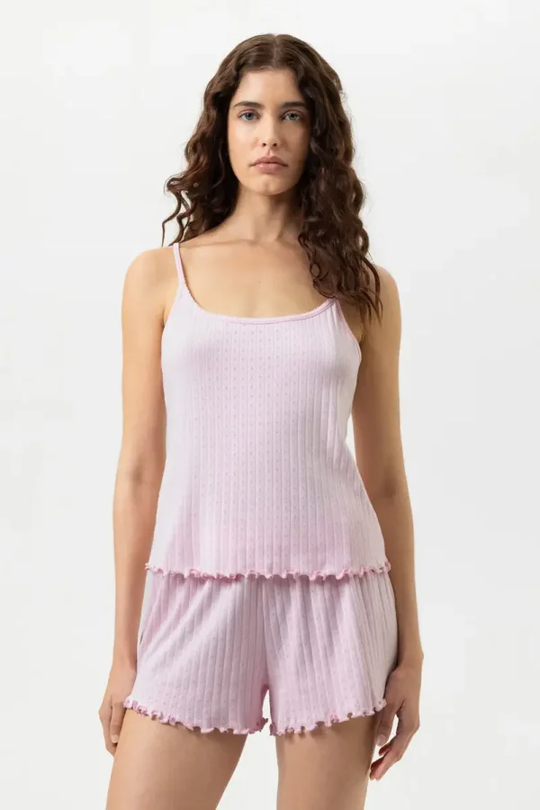 Spaghettitop Serie Pointelle Dreams Kleur Soft Pink MEY