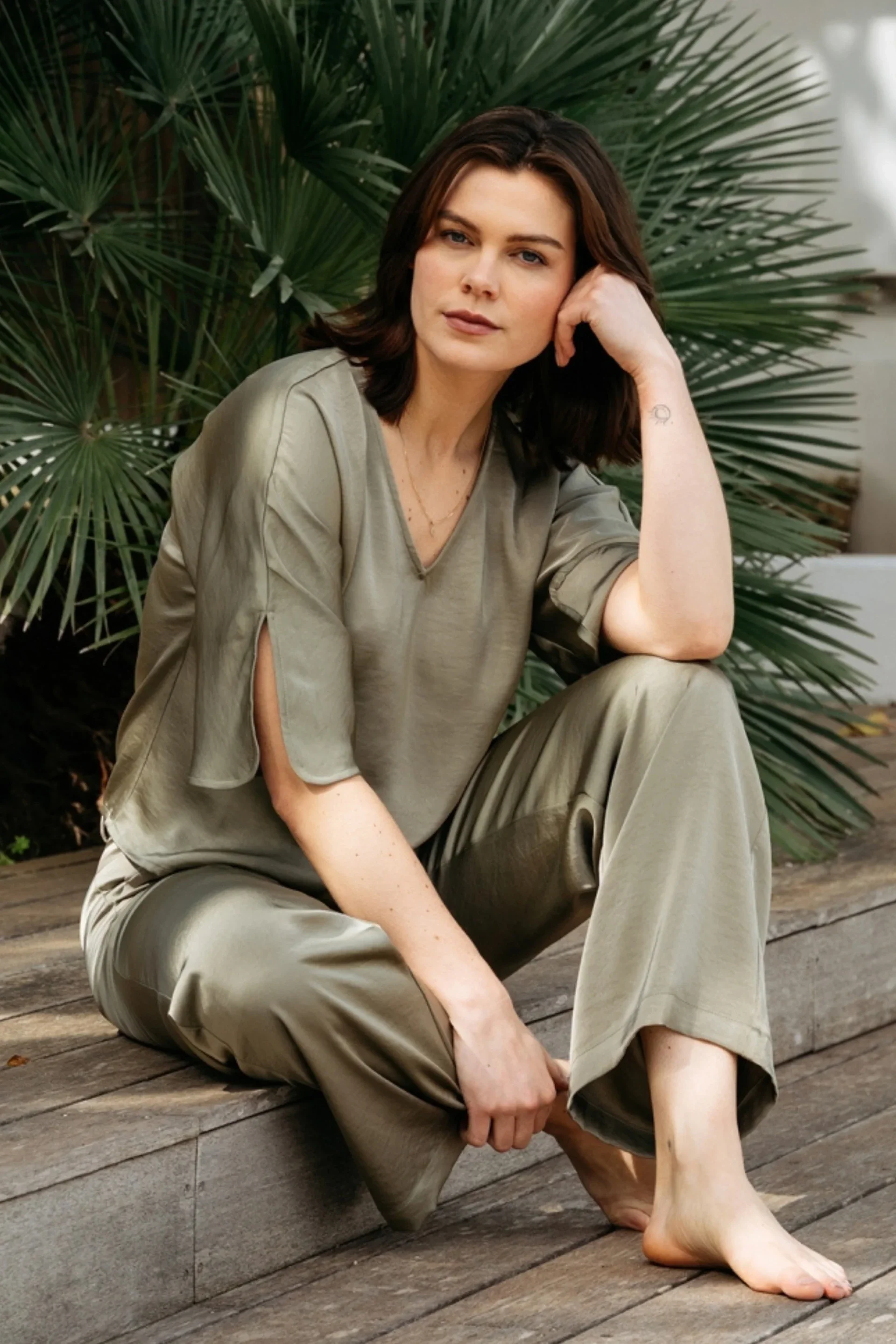 Broek Kirsten Khaki PA436 &CO WOMAN