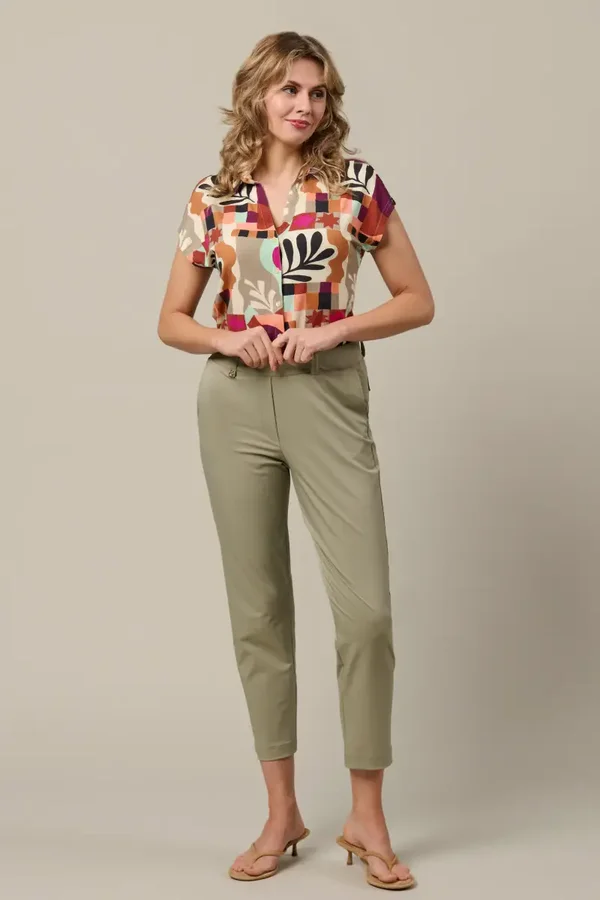 Travel Broek Parella 7/8 Khaki PA445 &CO WOMAN